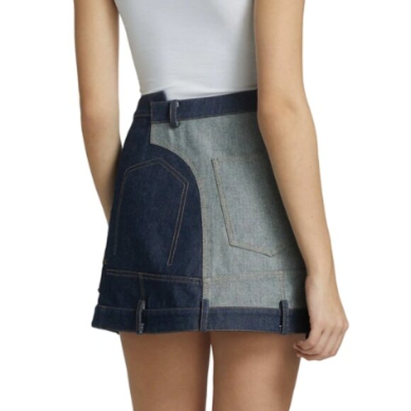MONSE Upside Down Denim Mini Skirt - Picture 4 of 13